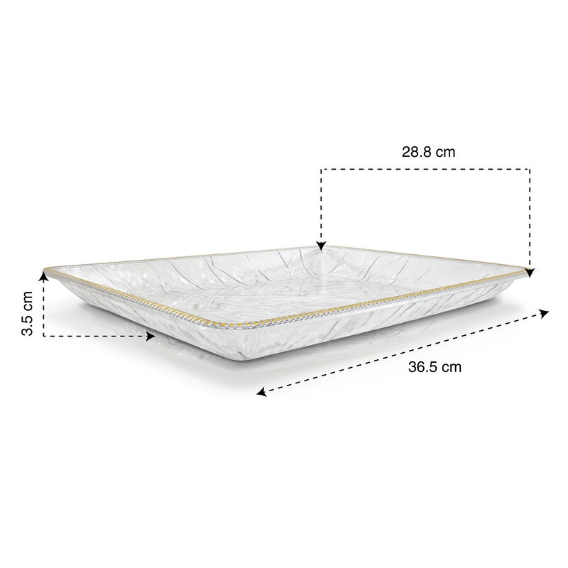 Charola Rectangular Decorativa Transparente Con... image number null