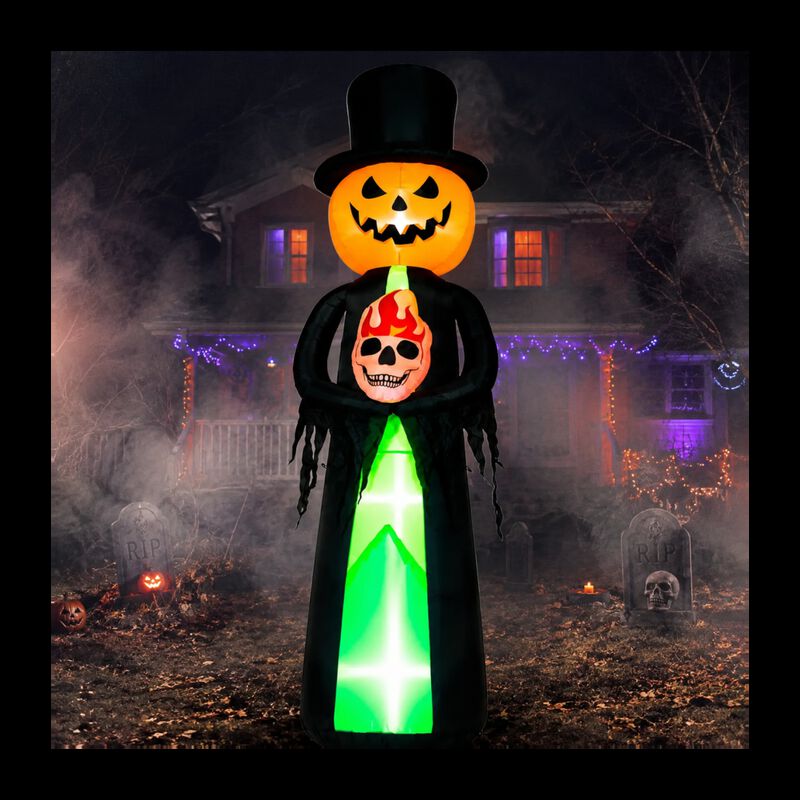 Inflable Halloween Hombre Calabaza Fantasma Gig... image number null