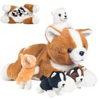 Perro De Peluche Youthfuljive Corgi Con Beb&eacute;s, 5 Unidades Para Ni&ntilde;os