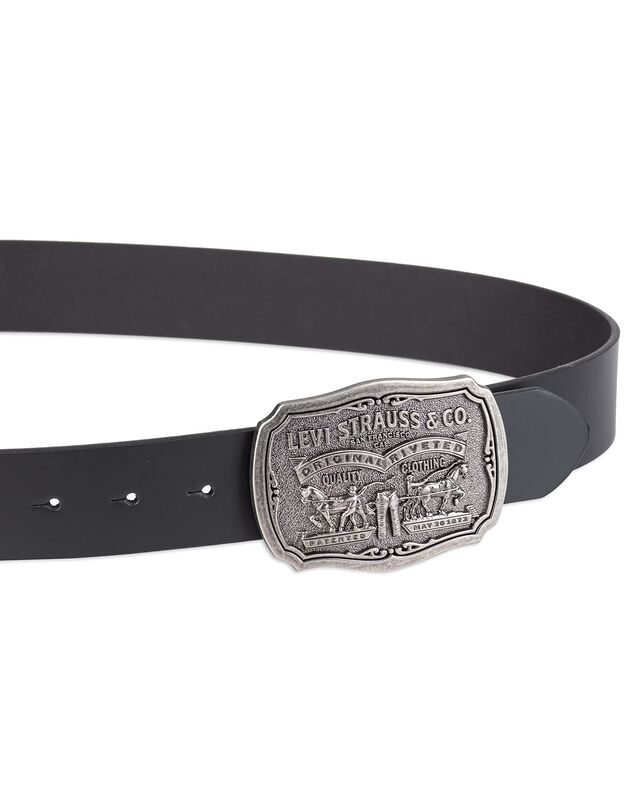 Cintur&oacute;n De Piel Para Hombre Levi's, Negro Con ... image number null