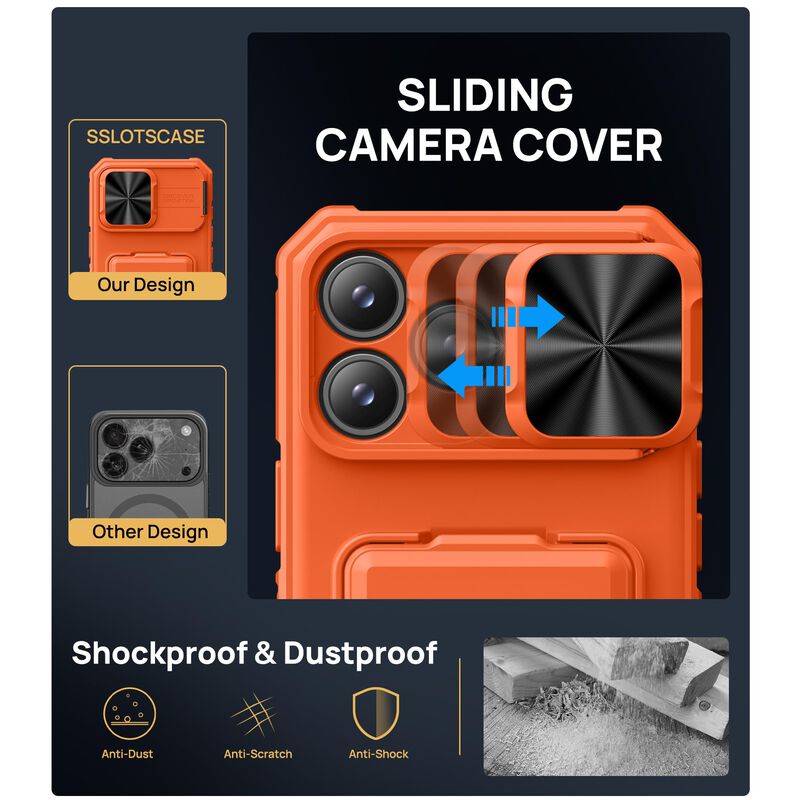 Funda SSLOTSCASE para iPhone 17 Pro Naranja con... image number null