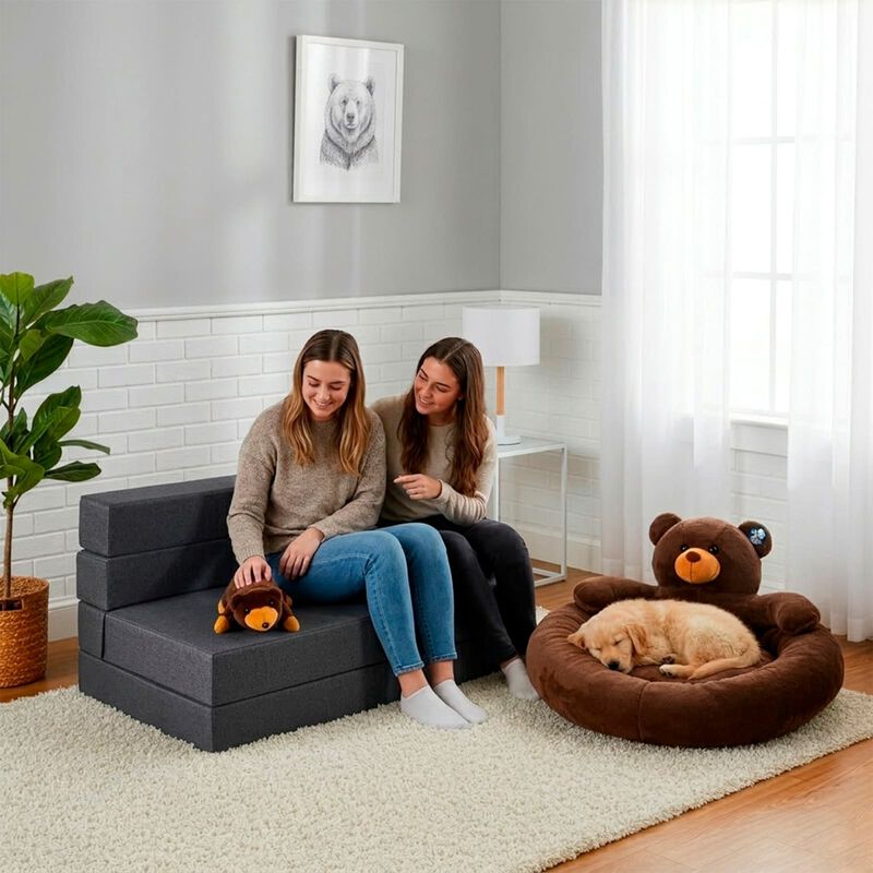 Sill&oacute;n Plegable Matrimonial Atlas Gris Oxford +... image number null