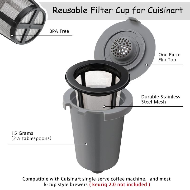 Vaso Filtrante Reutilizable Fotric Para Cuisina... image number null