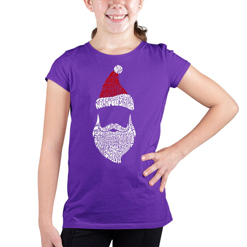Camiseta Word Art Para Ni&ntilde;a - Santa Claus - Mor... image number null