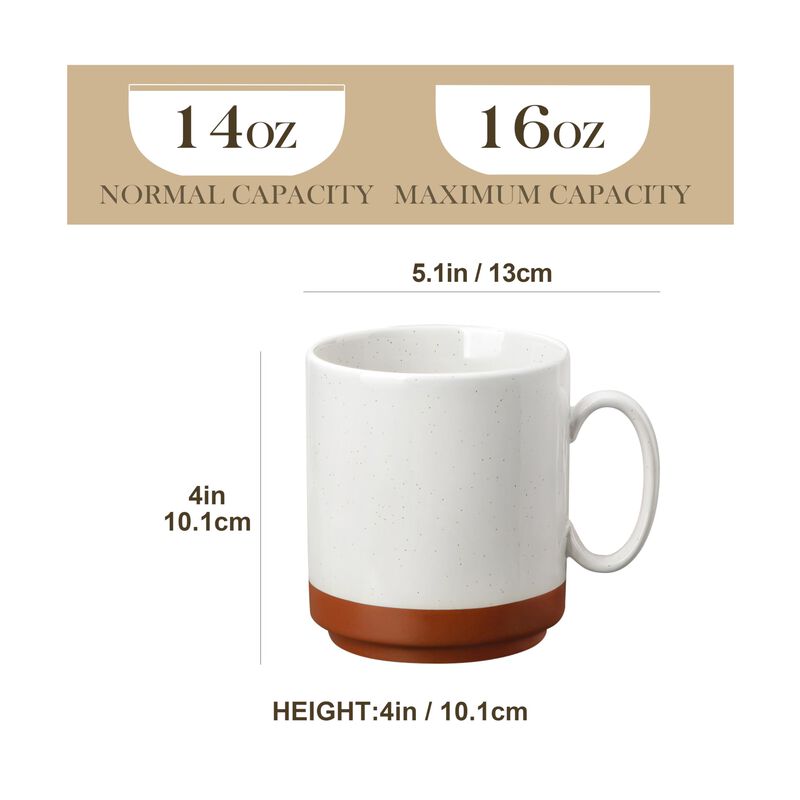 Tazas De Caf&eacute; Malacasa 450 ml Juego De 4 Color ... image number null
