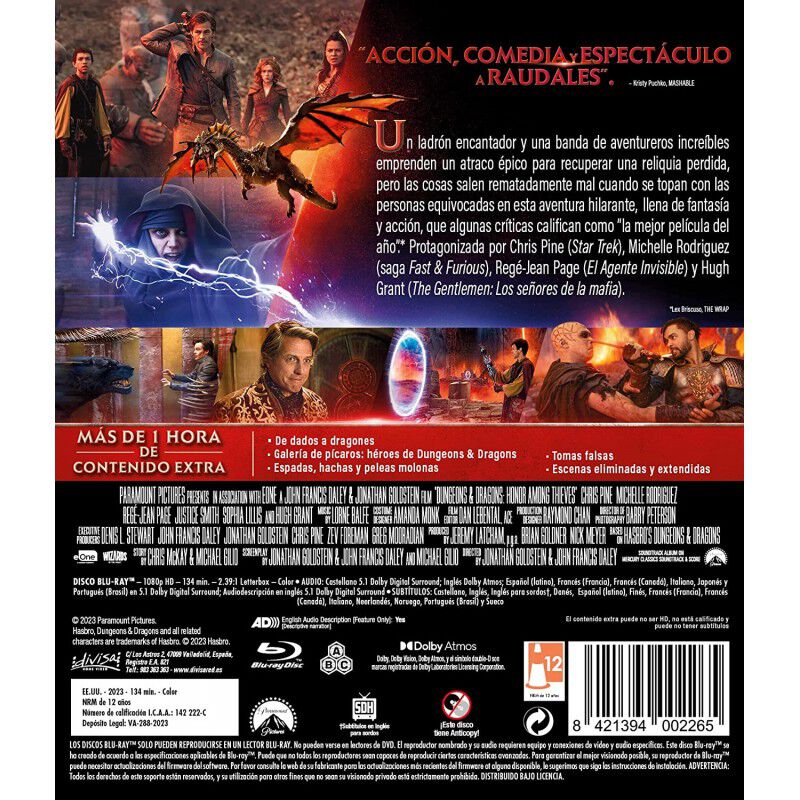 Dungeons & Dragons: Honor Entre Ladrones (Blu-r... image number null