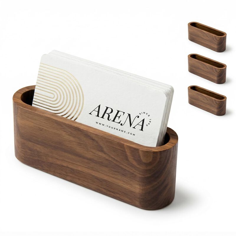 Set De 4 Portatarjetas Wislist De Nogal 11 &times; 3 ... image number null