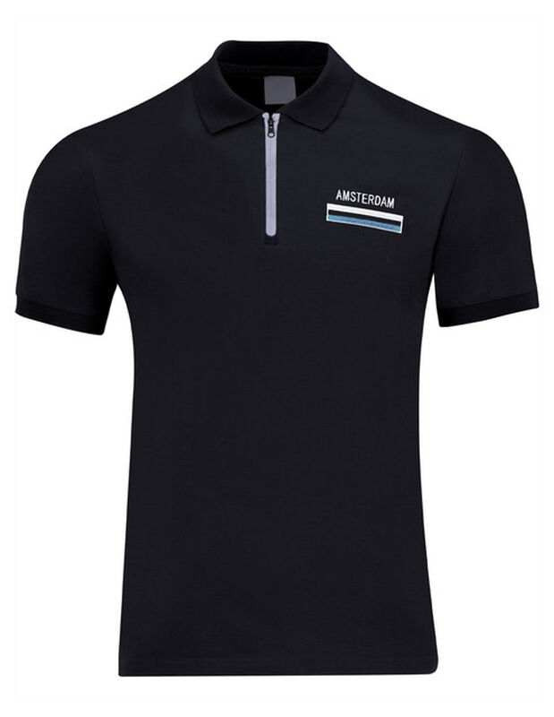 Playera Caballero Premium Cuello Con Cierre Neg... image number null