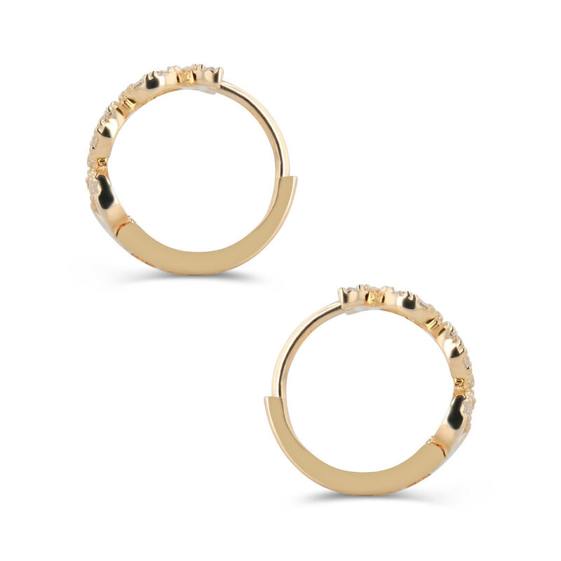 Arracadas De Oro Amarillo 14K Con Zirconias (10... image number null