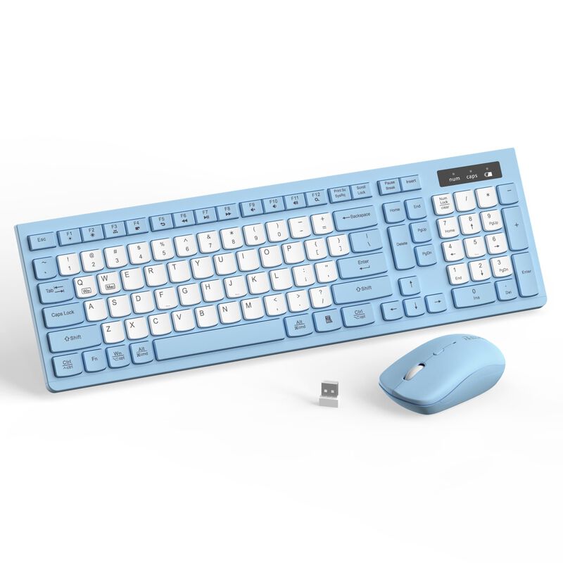 Combo De Teclado Y Rat&oacute;n Inal&aacute;mbrico Silencioso... image number null