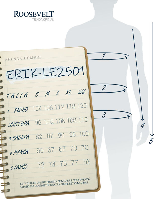 Chamarra Caballero Mangas Y Cuello El&aacute;stico Cas... image number null