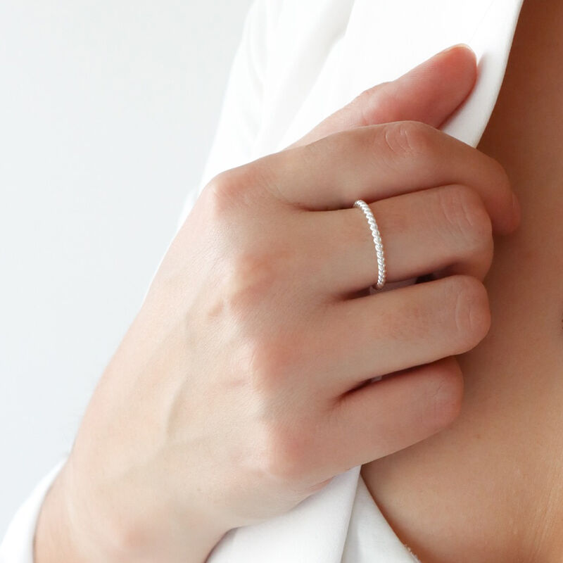 Anillo Bejuco Sencillo de Plata image number null