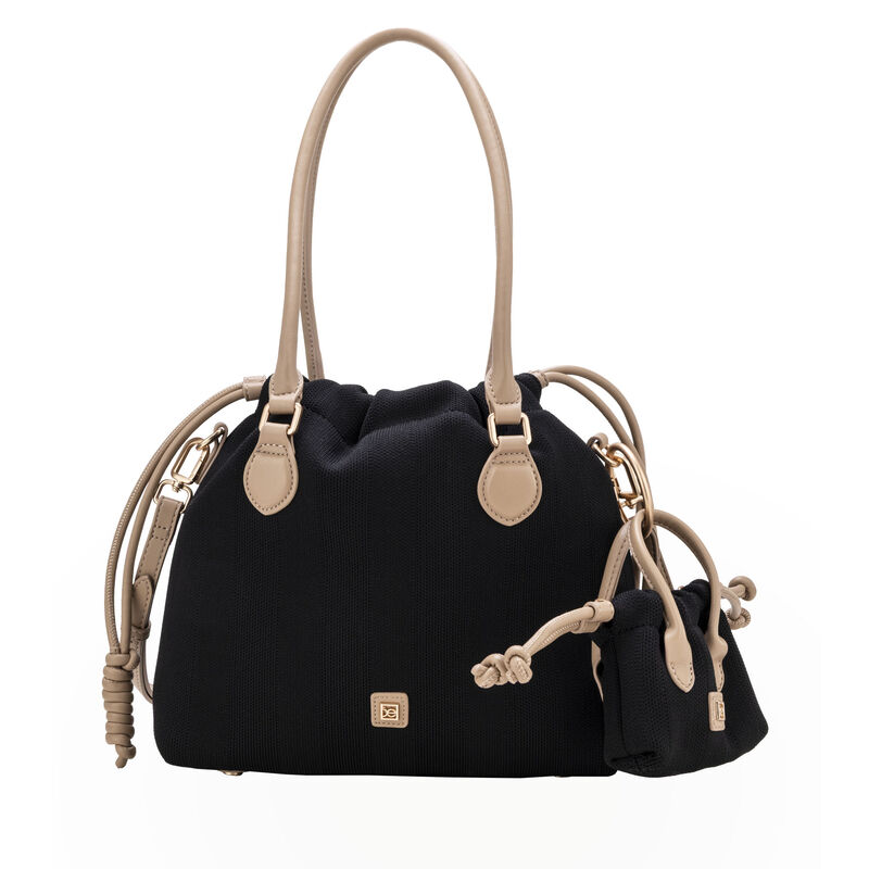 Bolsa Tote Textil Con Charm De Mini Bolsa Color... image number null