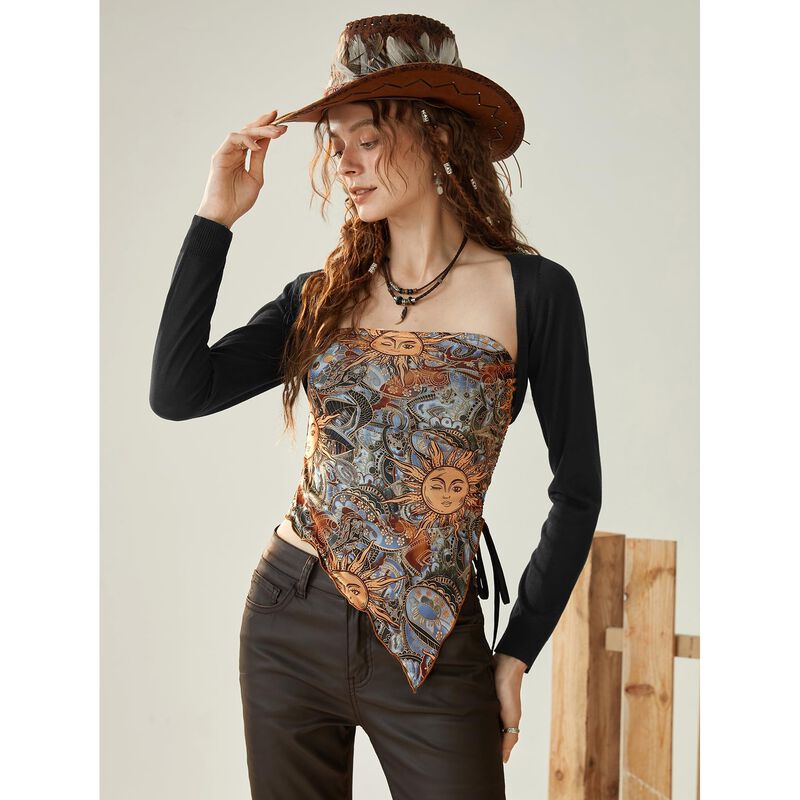 Crop Top Milumia Y2k Asim&eacute;trico con Bandana Boh... image number null
