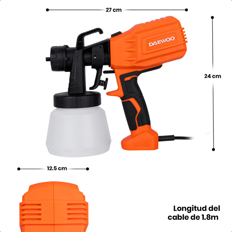 Daewoo Pistola El&eacute;ctrica Para Pintar, 450w, Rec... image number null