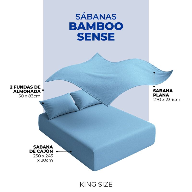 Juego De S&aacute;banas King Size Spring Air Bamboo Se... image number null