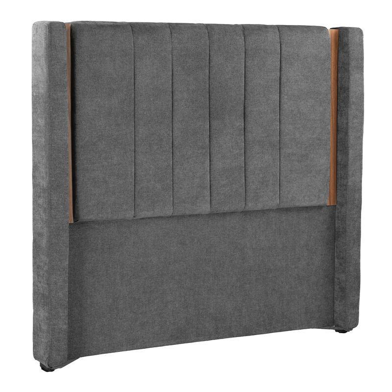 Cabecera Queen Size Dicasa Linz Gris Oscuro image number null