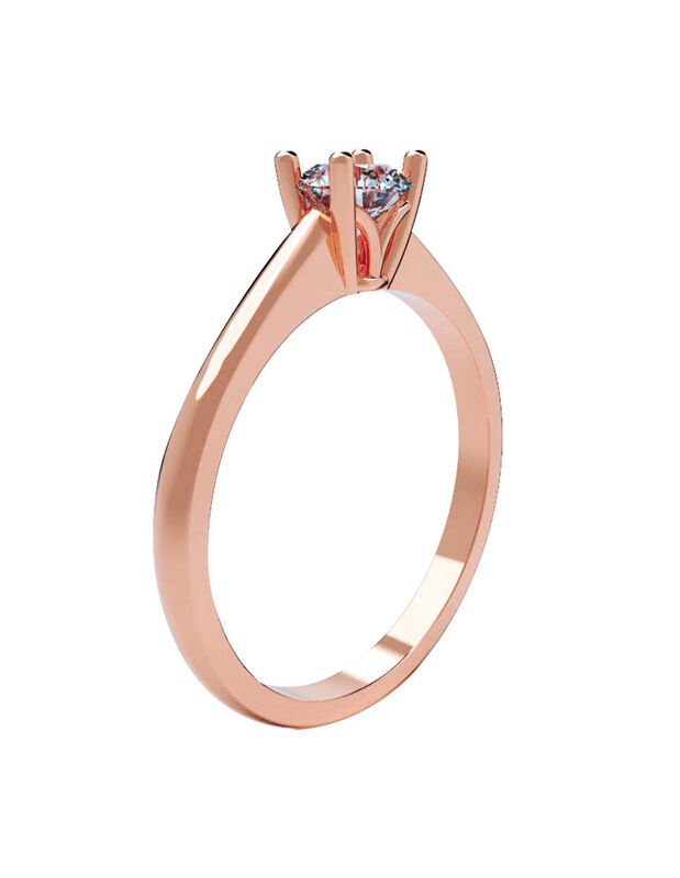 Anillo de Compromiso en Oro de 14K con Circonia... image number null