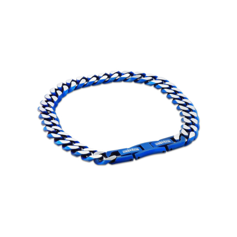 Pulsera De Acero En Color Azul Para Caballero image number null