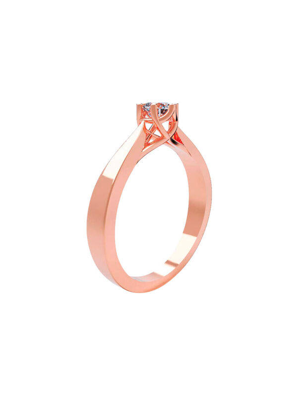 Anillo de Compromiso de 14K con Diamante de Lab... image number null