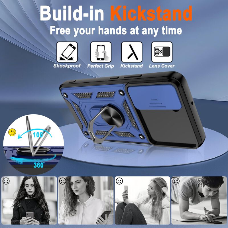Funda Atump Galaxy S22 Azul con Soporte Girator... image number null