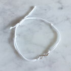 Pulsera De Hilo Blanco Ajustable Con Infinito De Plata