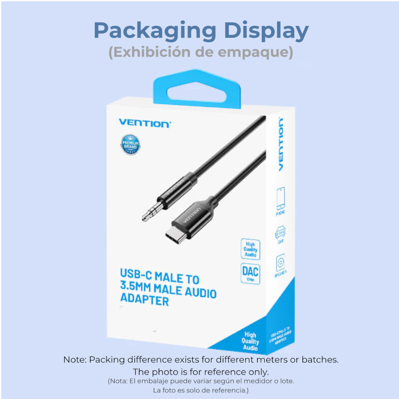 Cable Audio Tipo C A Jack 3.5 mm Universal VENT... image number null