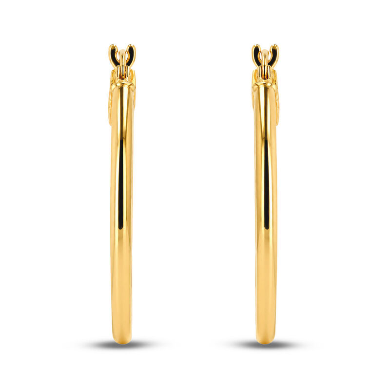 Arracadas Oro 10k Diamantado 20mm | Brillo Dora... image number null