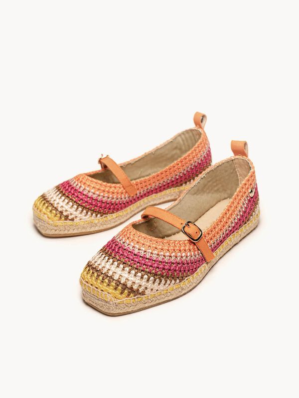 Campanilla Crochet Rayas Naranja image number null