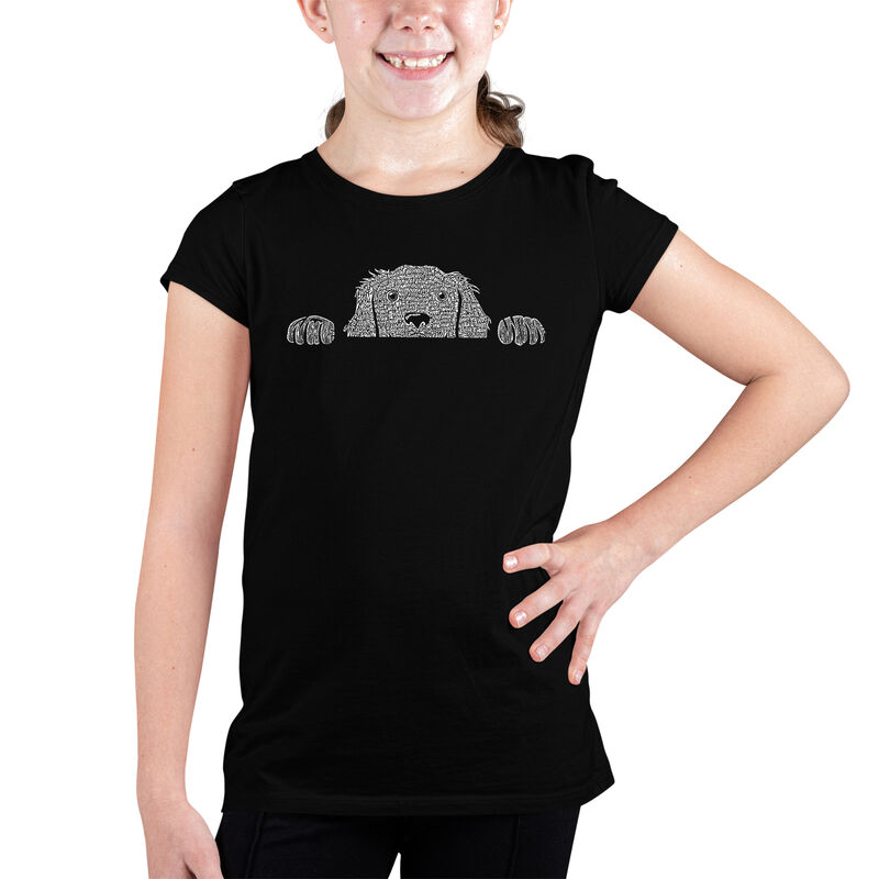 Camiseta Word Art Para Ni&ntilde;a - Perro Asom&aacute;ndose ... image number null