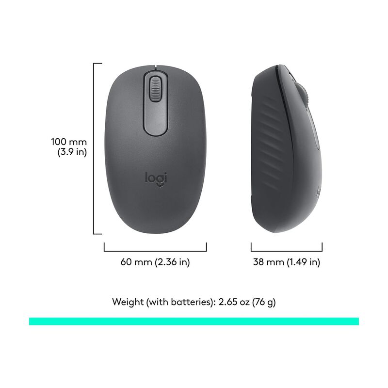 Mouse Inal&aacute;mbrico Logitech M196 Gris image number null