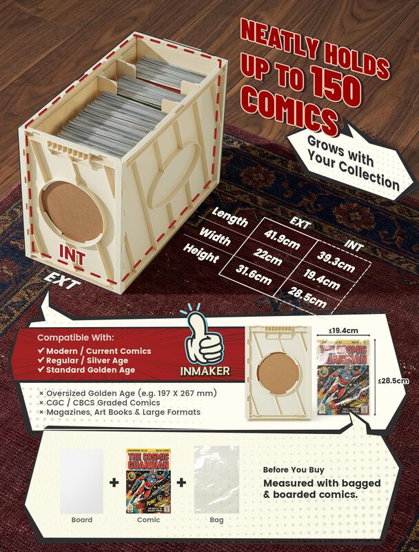 Caja De Almacenamiento Para C&oacute;mics Inmaker 150 ... image number null