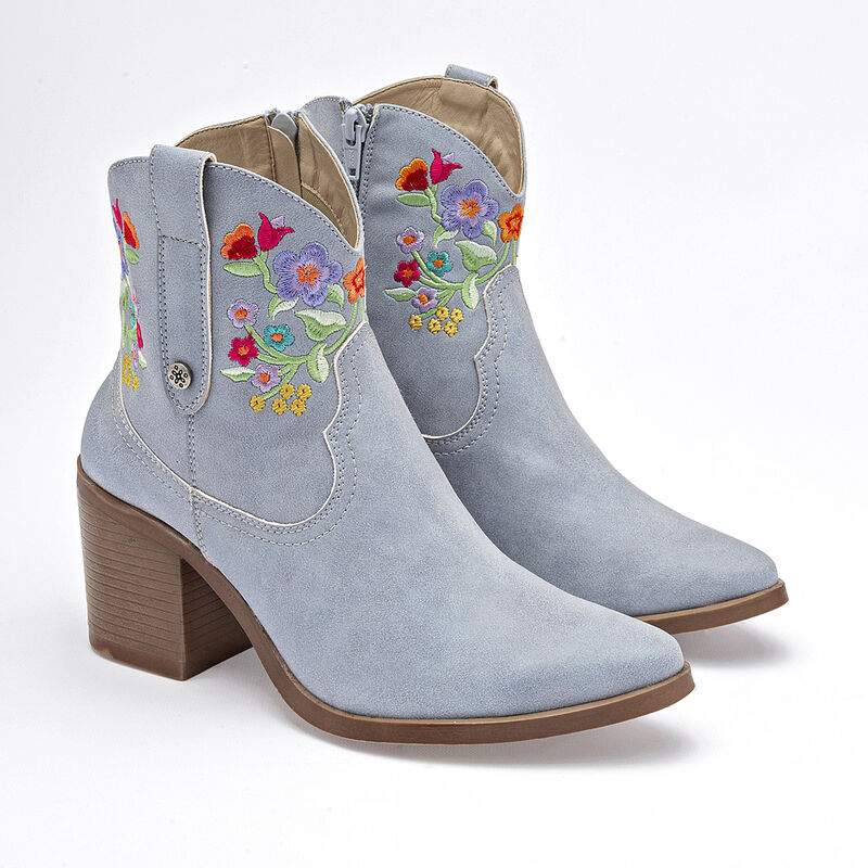 Mora Tierra bot&iacute;n tac&oacute;n para mujer  azul multic... image number null