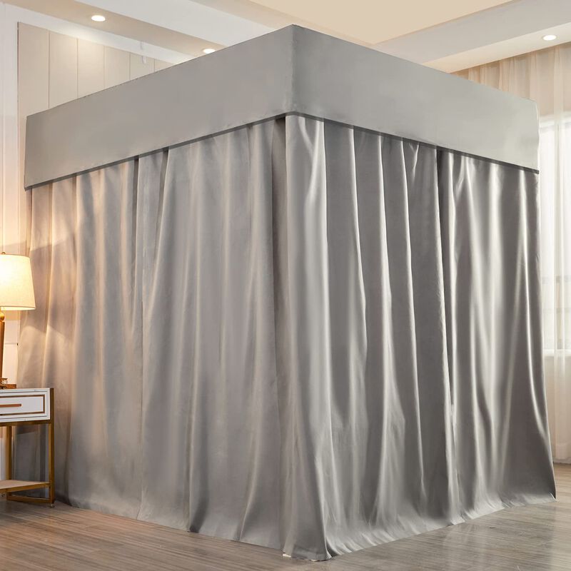 Cortinas De Cama Con Dosel Mengersi, Lisas, Con... image number null