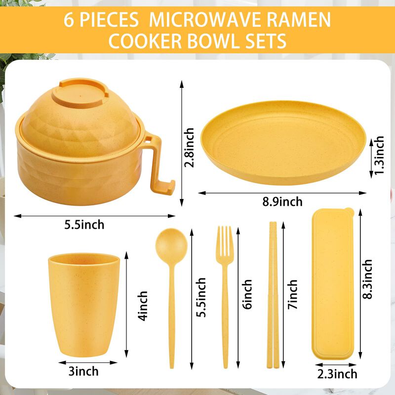 Juego De Cocedor De Ramen Romooa 6 Piezas 40 Oz... image number null