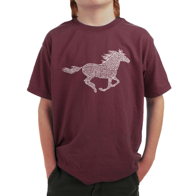 Camiseta Word Art Para Ni&ntilde;o - Razas de caballos... image number null