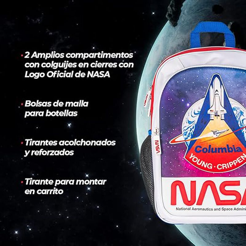TechZone Mochila Escolar NASA Nave 3D, 2 Amplio... image number null
