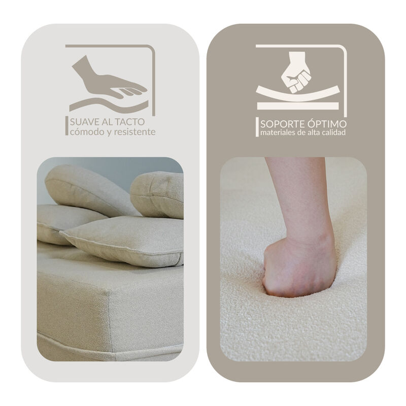 Sof&aacute; Espuma Alta densidad KANSO Beige 2 plazas ... image number null