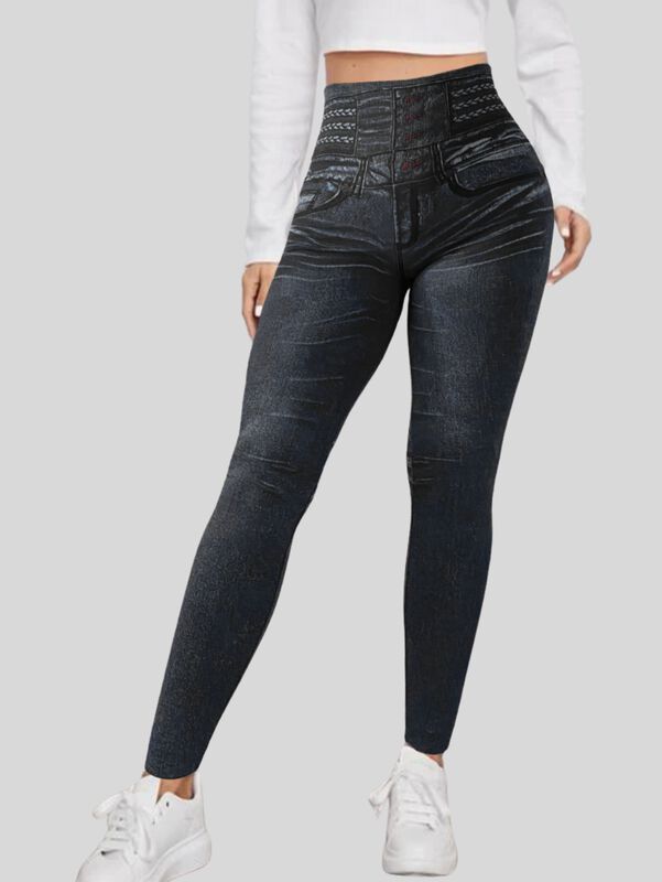 Leggings de Mujer Estilo Mezclilla LIC-055-2 NE... image number null