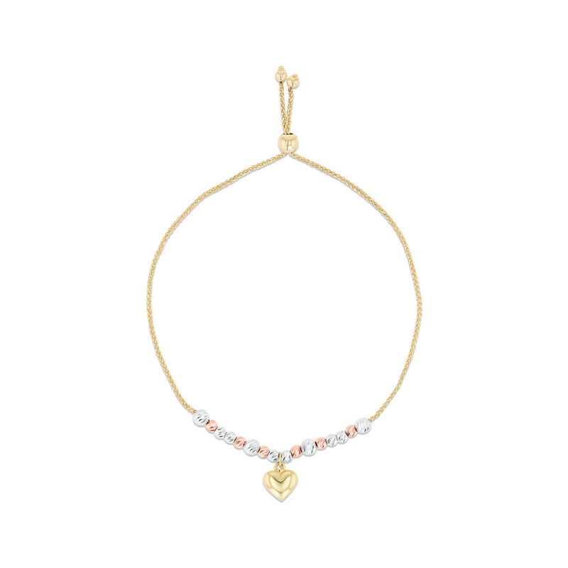 Pulsera De Oro Florentino 14K Con Coraz&oacute;n image number null