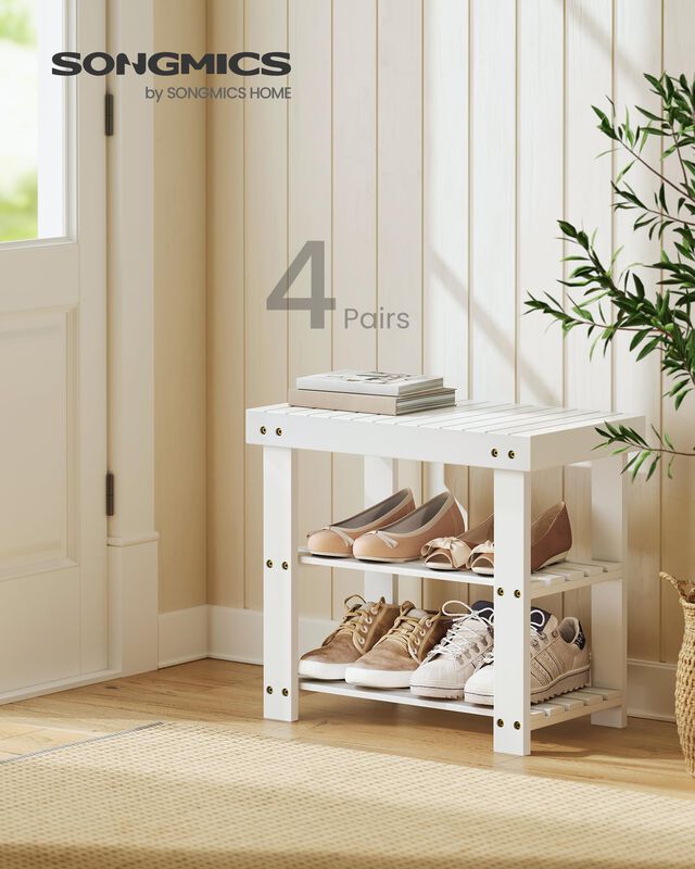 Banco Songmics Para Zapatos De Bamb&uacute; 29x50x45 C... image number null