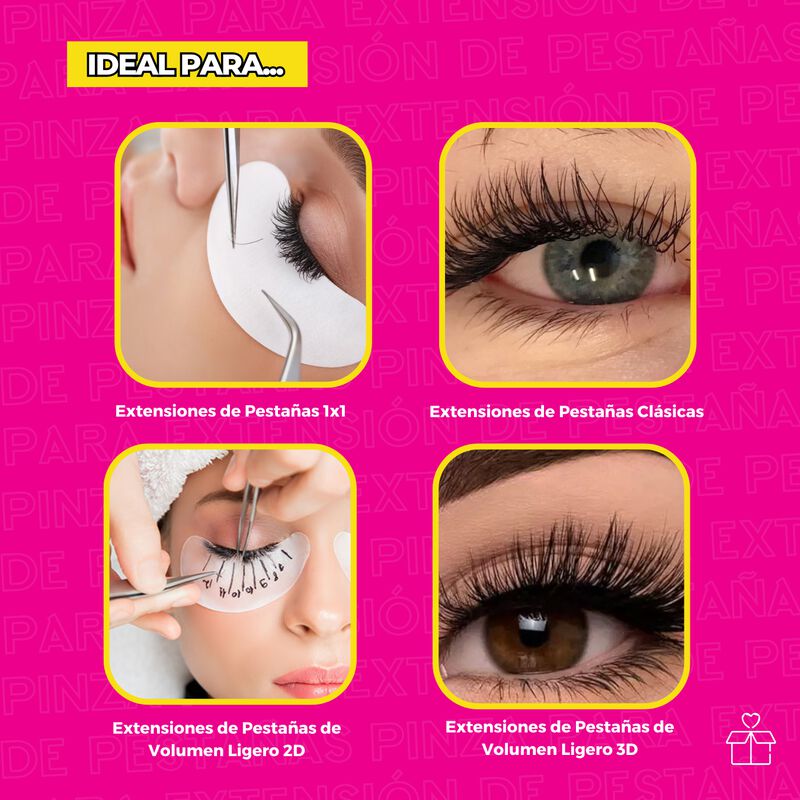 Pinzas Para Extensión De Pestañas Mink 1x1 Torn... image number null