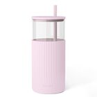 Botella Sandjest De 473 ml De Vidrio Con Funda Y Pajilla