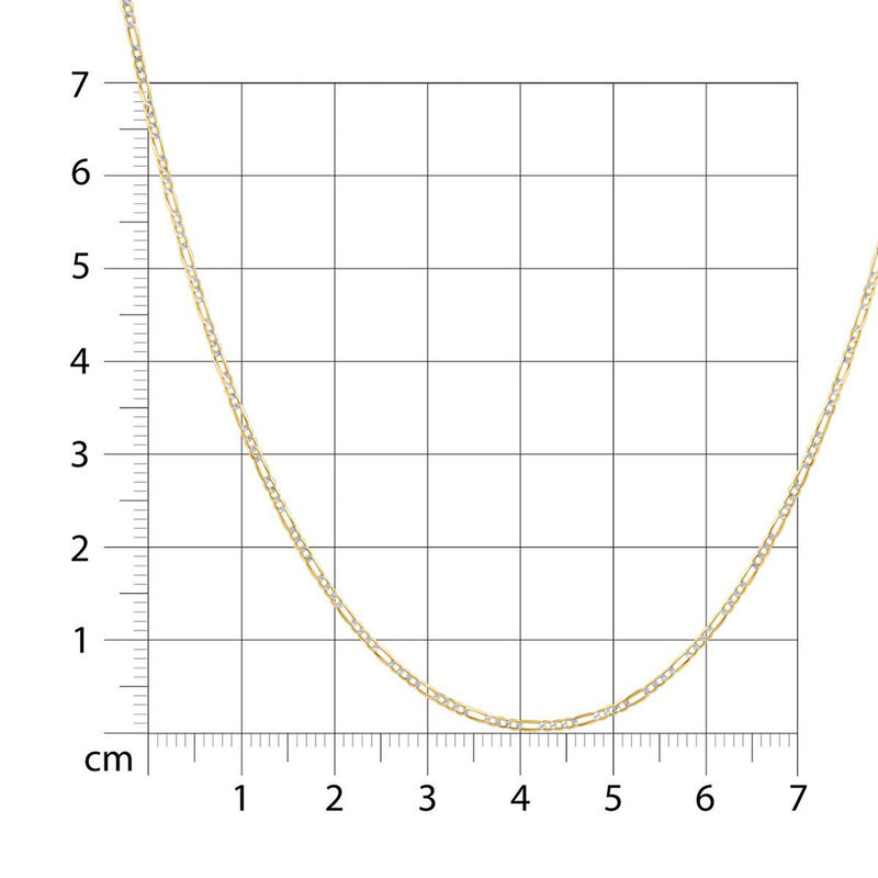 Cadena De Oro Amarillo Con Platinado 14K 3X1 (5... image number null