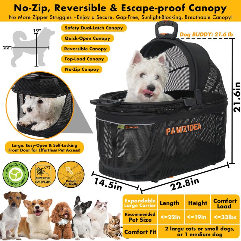 Transport&iacute;n Para Perros Pawzidea Port&aacute;til De Ha... image number null