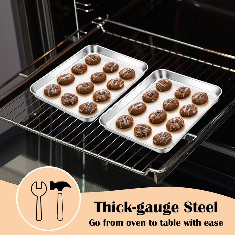 Bandejas para Hornear E-far 24x19 cm Acero Inox... image number null