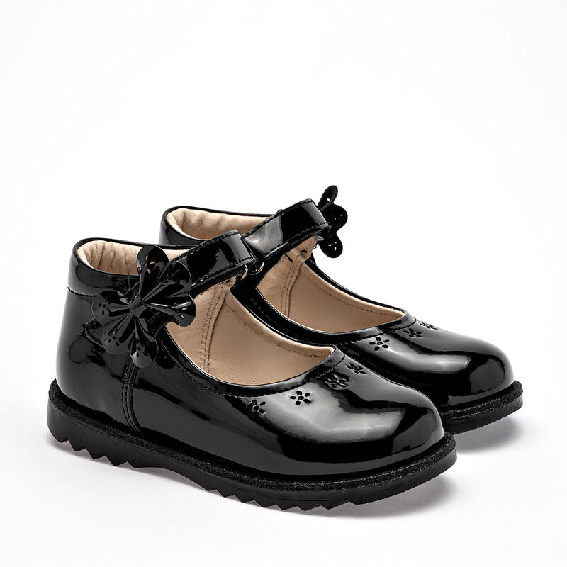 Coqueta Zapato Casual Para Ni&ntilde;a Negro Charol Co... image number null