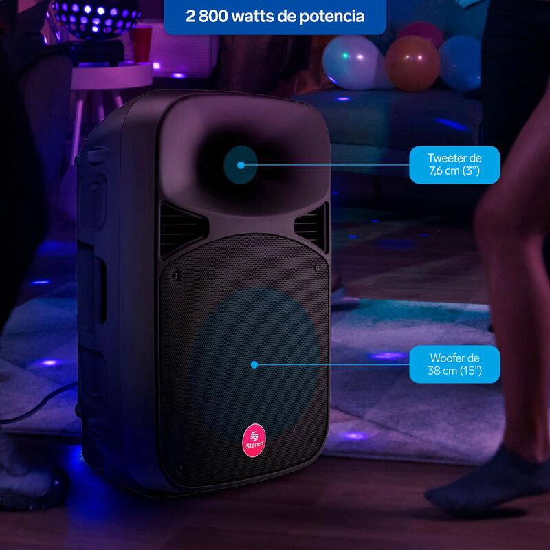 Bafle Profesional Bluetooth De 15 , 2800 W Pmpo... image number null