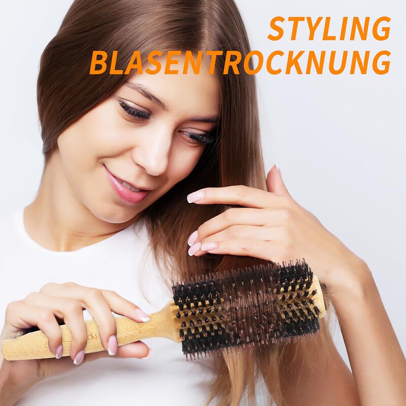 Cepillo De Pelo Vista Round Boar Bristle Bamboo... image number null
