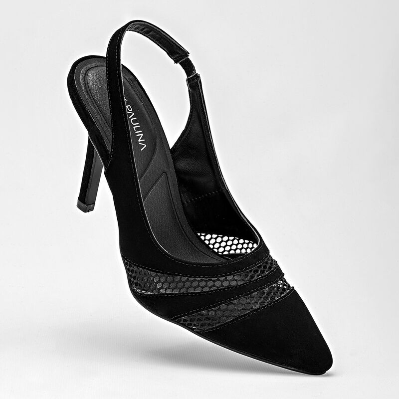 Lady Paulina zapatilla para mujer  negro cod 14... image number null